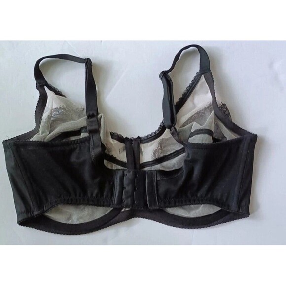 Wacoal Unlined Bra Size 36DDD  Retro Chic Balconett Lace Sheer Underwire  855186 - Picture 3 of 7